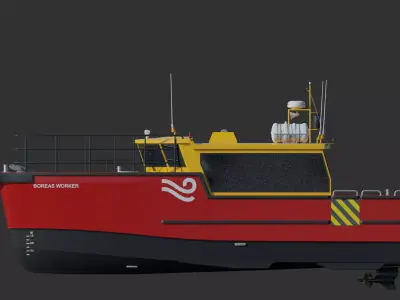 Offshore Support Vessels Low-poly 3D model