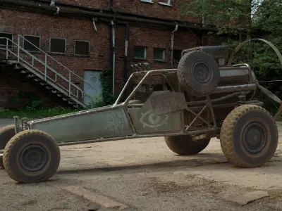 DB-5 scout vehicle Low-poly 3D model