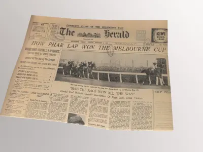 1930 Newspaper Free low-poly 3D model