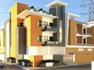 Modern House Exterior 3d Model Free low-poly 3D model