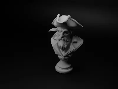 Pirate Bust Chess 3D print model order