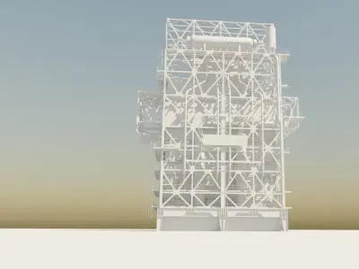 Refinery metal structure 3D model