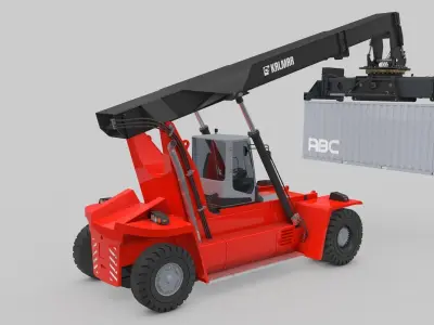 Container Handler for Port  Kalmar 3D model