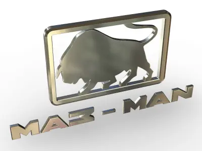 maz-man logo 3D model