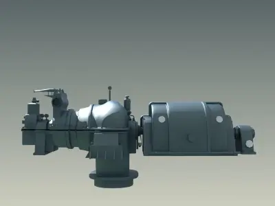 Steam turbine 3D model