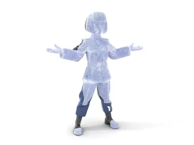Animated Military Character Rigged and Animated Model Low-poly 3D model