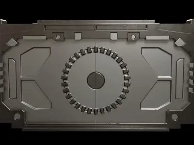 Sci-fi Door 01 Free low-poly 3D model