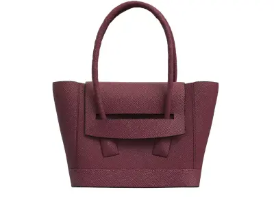Burgundy Tote Bag 3D model