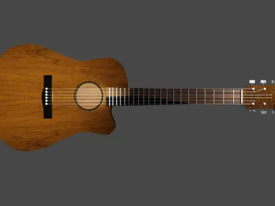Acoustic Guitar -Blender  3D model