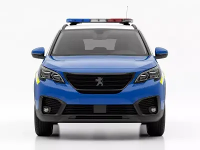 Peugeot 5008 Police Car 3D model