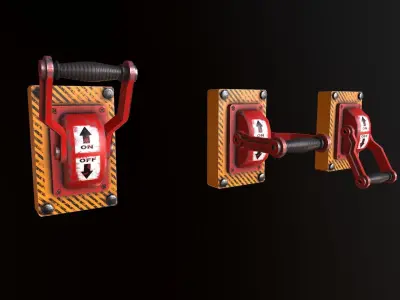 Industrial Power On - Off Switch2 Low-poly 3D model