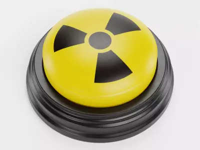 Emergency Button V5 - Radiation Hazard Push Switch Control 3D model