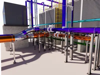 Chiller Plant room 3D model