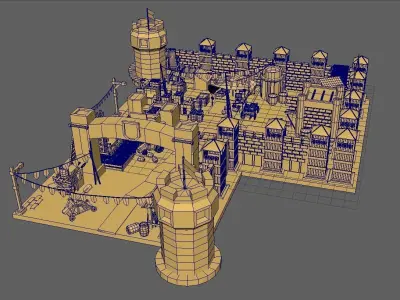Castle Pack Low-poly 3D model purchase