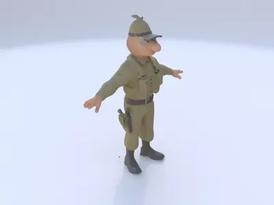 Military Personnel male 3D model