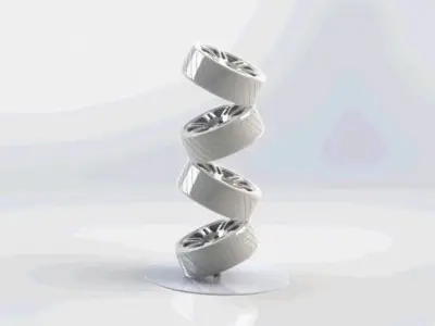 wheels 2 set of Free 3D model