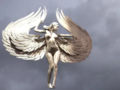 Elements Wings Sculpture 3 3D model