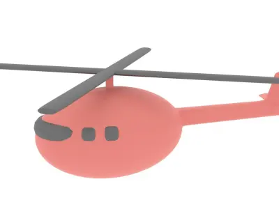 simple helicopter Low-poly 3D model