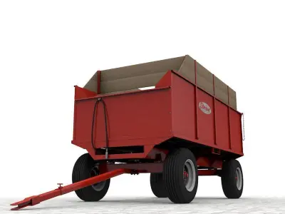 Stan Hoist 6x12 Barge Wagon 3D model