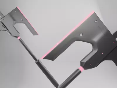 Sci Fi Battle Axe Free 3D model