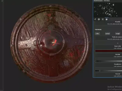 war shield Low-poly 3D model buy