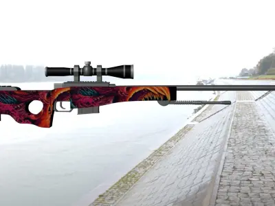 HYPERBEAST AWP SNIPER RIFFLE   Low Poly Low-poly 3D model