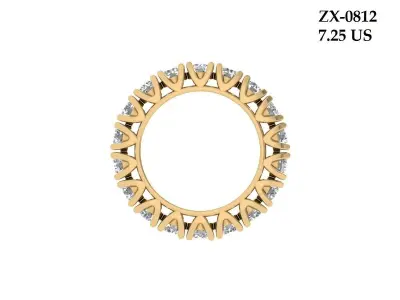 Solitaire Engagement Ring 3D print model 65