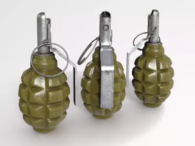 Soviet Grenade pack RGD-5 F1 and RGO lowpoly