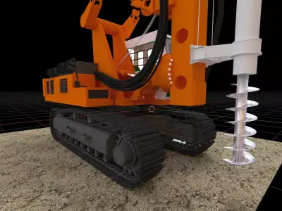 construction driller model 3D model