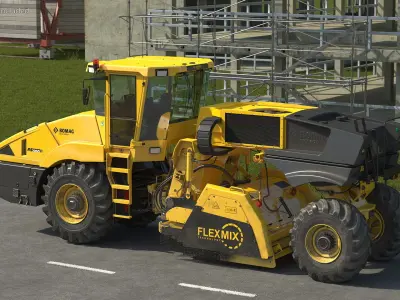 Bomag RS500 Recycler Soil Stabilizer 3D model