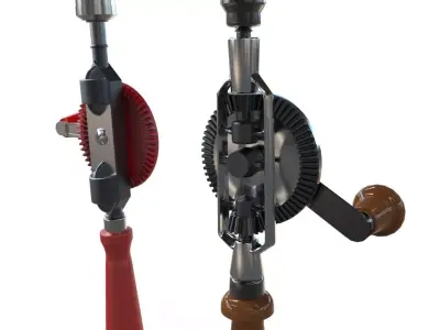Hand drill manual traditional tool 3d models 3D model