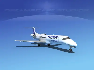 Embraer ERJ-145 Air France Regional 3D model