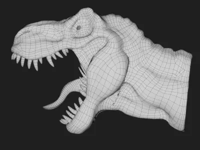 dinosaur Low-poly 3D model 15