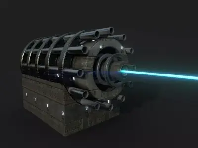 lazer gun Low-poly 3D model purchase