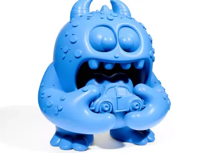 Devouring monster Toy 3D print model