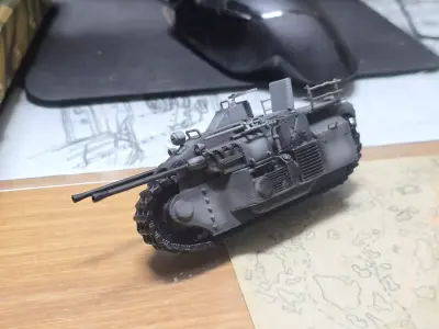 35 scale WW2 German Tracked Bike  3D Printable Miniature Vehicle 3D print model
