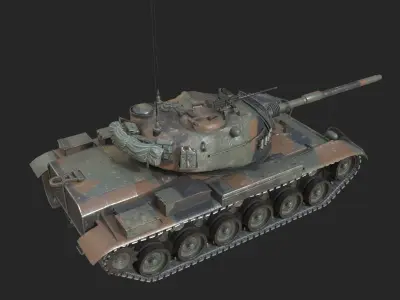 3 coatings of Taiwan CM11 M48H Brave Tiger Main Battle Tank Low-poly 3D model