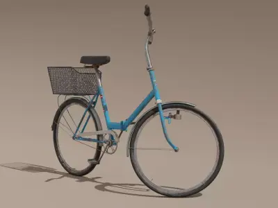 Old Dutch Bicycle Low-poly 3D model
