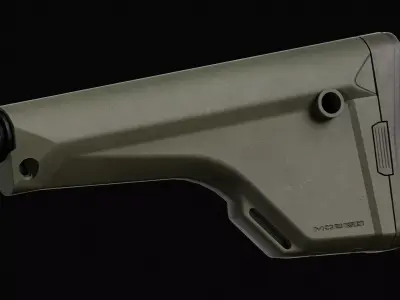 Magpul MOE Rifle Stock Low-poly 3D model
