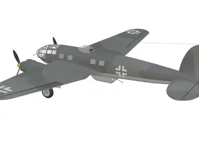 Heinkel He 111 Low-poly 3D model