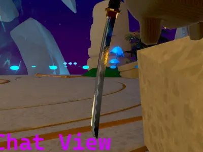VRChat Katana Stylized Sword Poiyomi Shader Free low-poly 3D model