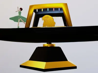 gondel gondola romantic ship with ballerina 3D model