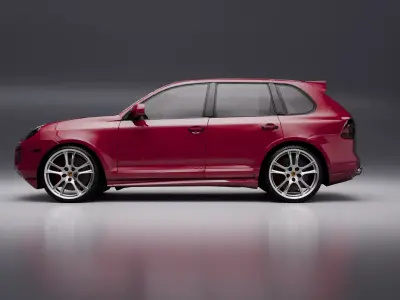 Porsche Cayenne Turbo S 2009 Low-poly 3D model