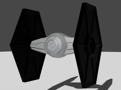 Tie Fighter Low-poly 3D model 3D model