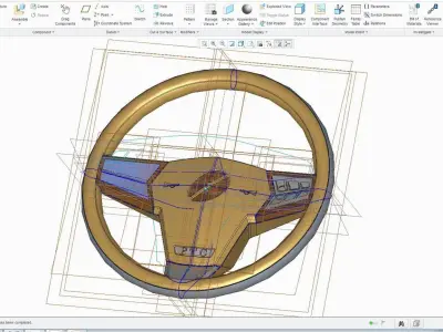 SteeringWheelJC01 steering wheel Free 3D model