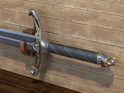 Medieval sword 2 3D model