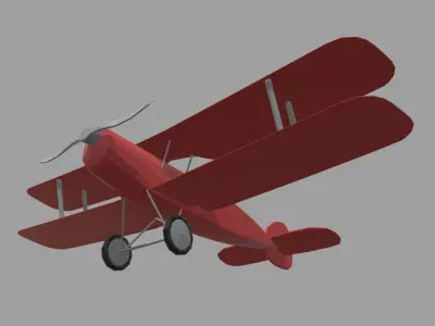 Low Poly Plane 02 Low-poly 3D model
