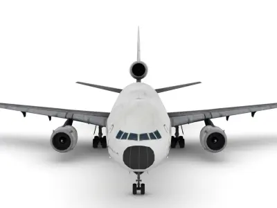 Douglas DC-10 Low-poly 3D model