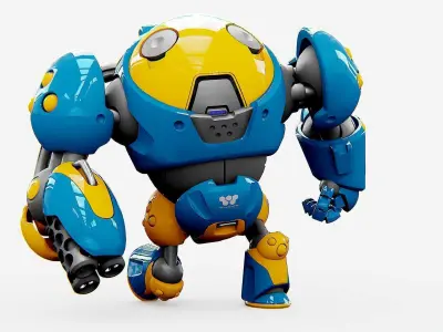 MILITARY BOT SF-500 Rigged for Unreal Engine - Unity - MIXAMO  3D model