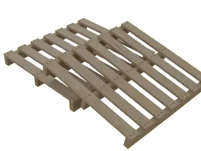 WoodPalletV-03 wooden pallets Low-poly 3D model